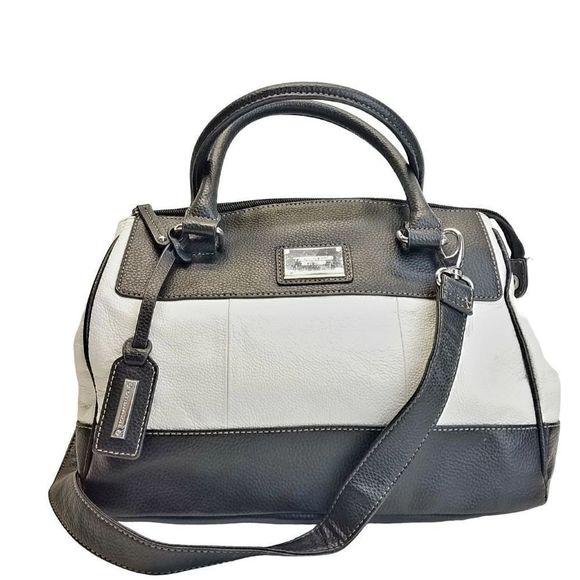 Tignanello black and white leather bag - Picture 1 of 9